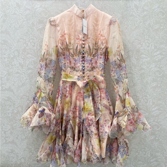 Zimmermann Floral Sleeve Dress - Picture 1 of 6